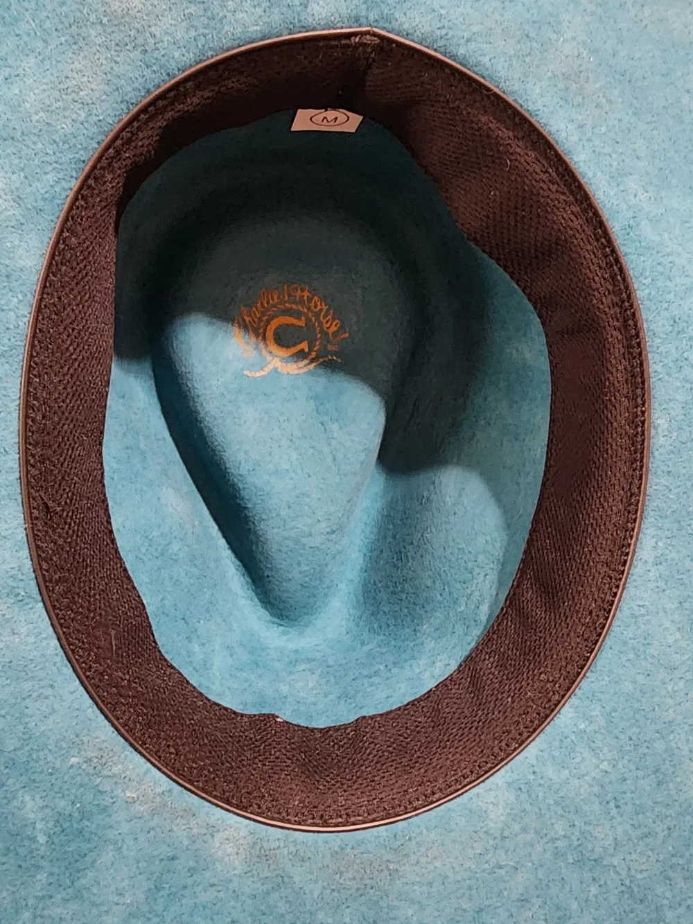 Teal Wool Fedora with Contrast Band